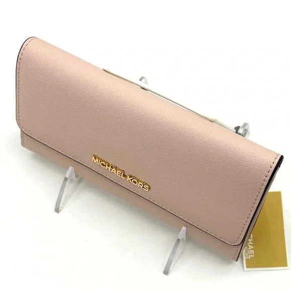 Michael Kors Large Trifold Wallet Vanilla/Brown (NWT) - Picture 7 of 10